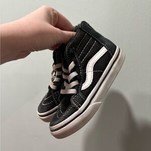 Vans Kids Black and White Sneakers